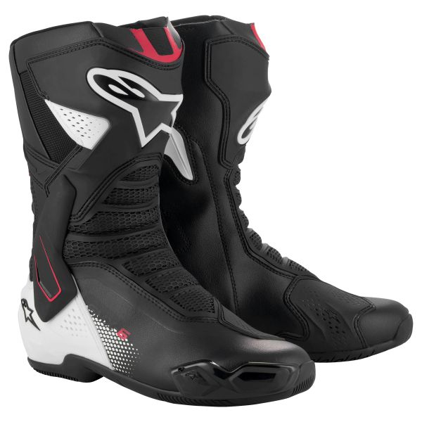 Motorradstiefel Alpinestars SMX-6 V3 Black White Red Graphic Motorradstiefel Alpinestars SMX-6 V3 Black White Red Graphic