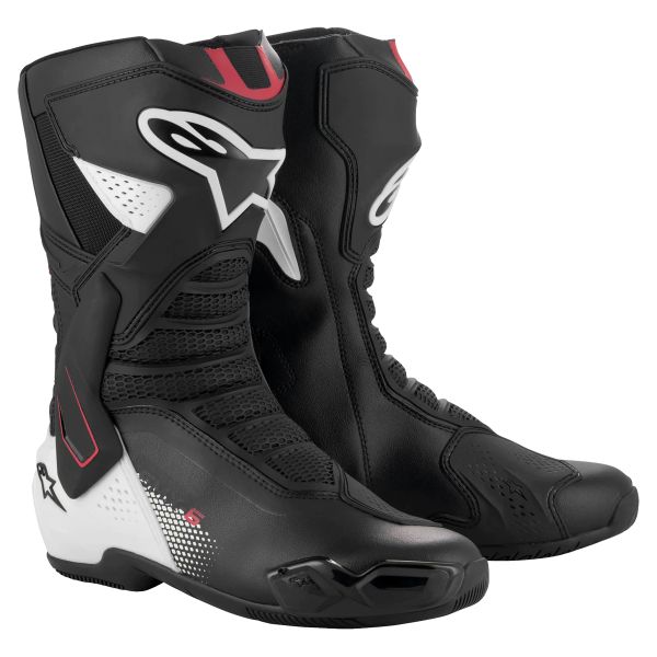 Motorradstiefel Alpinestars SMX-6 V3 Black White Red Motorradstiefel Alpinestars SMX-6 V3 Black White Red