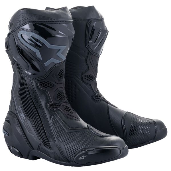 Motorradstiefel Alpinestars Supertech R Boot Black Black Motorradstiefel Alpinestars Supertech R Boot Black Black