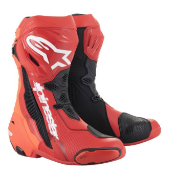Motorradstiefel Alpinestars Supertech R Boot Bright Red Red Fluo Motorradstiefel Alpinestars Supertech R Boot Bright Red Red Fluo