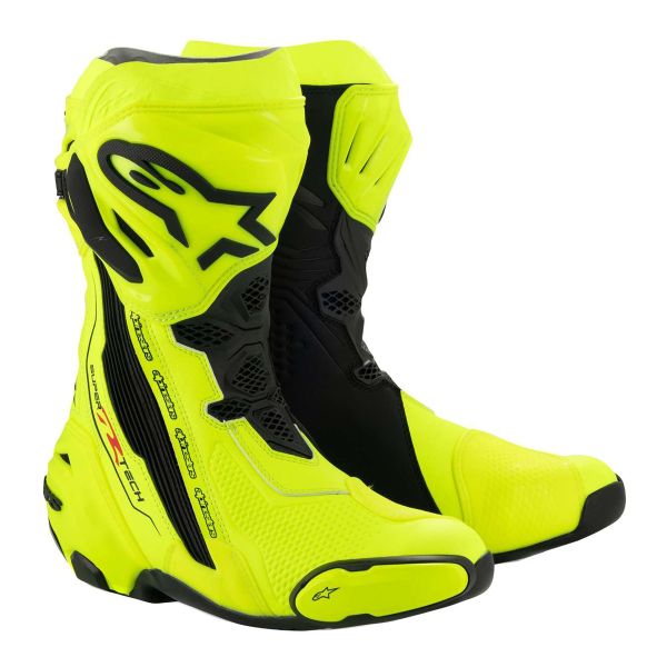 Motorradstiefel Alpinestars Supertech R Yellow Fluo Black Motorradstiefel Alpinestars Supertech R Yellow Fluo Black