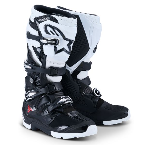 Motorradstiefel Alpinestars Tech 7 Enduro Black White