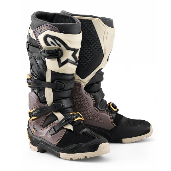 Motorradstiefel Alpinestars Tech 7 Enduro Drystar Black Dark Gray Gold