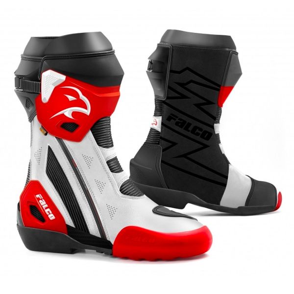Motorradstiefel Falco Elite GP White Red Motorradstiefel Falco Elite GP White Red