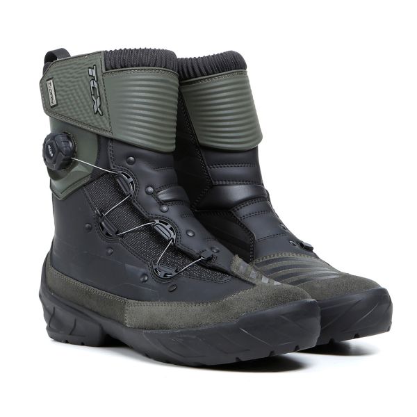 Motorradstiefel TCX Infinity 3 Mid WP Black Military Green
