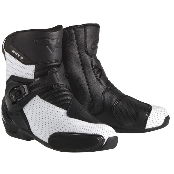 Motorradstiefel Alpinestars S-MX 3 Black White Vented