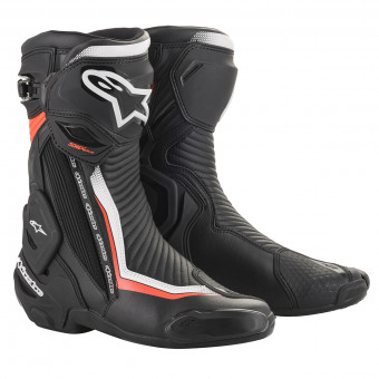 Motorradstiefel Alpinestars SMX Plus V2 Black White Red Fluo Motorradstiefel Alpinestars SMX Plus V2 Black White Red Fluo