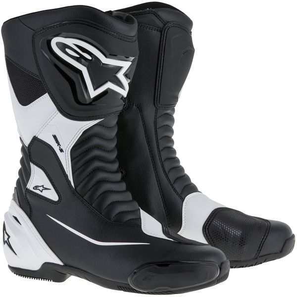 Motorradstiefel Alpinestars SMX S Black White