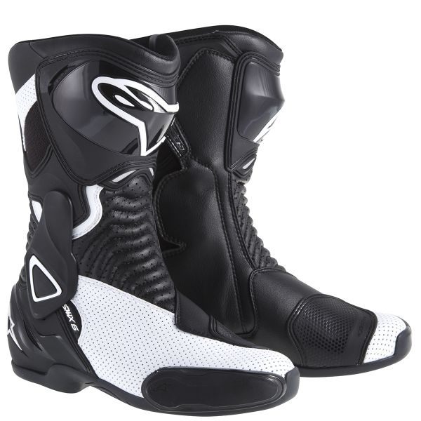 Motorradstiefel Alpinestars Stella SMX-6 Black White Vented