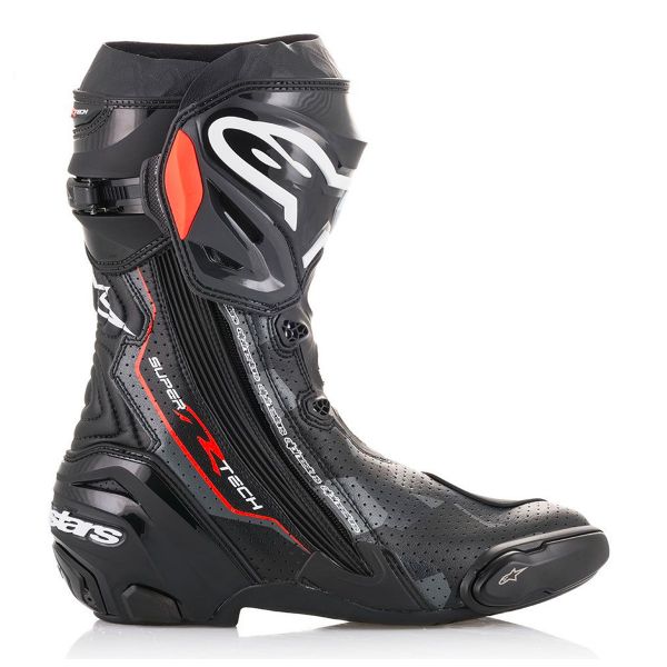 Alpinestars Supertech R Black Dark Grey Red Fluo