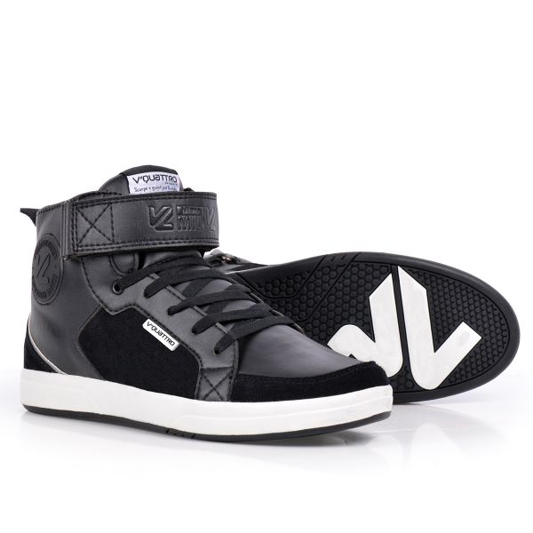 Motorradschuhe V'Quattro Milano Midcut Original Black
