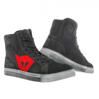 Motorradschuhe Dainese Street Biker D-WP Carbon Dark Red