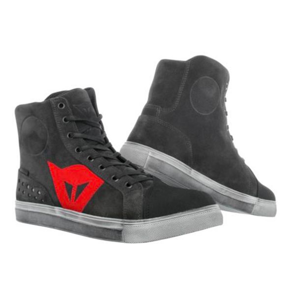 Motorradschuhe Dainese Street Biker Lady D-WP Carbon Dark Red