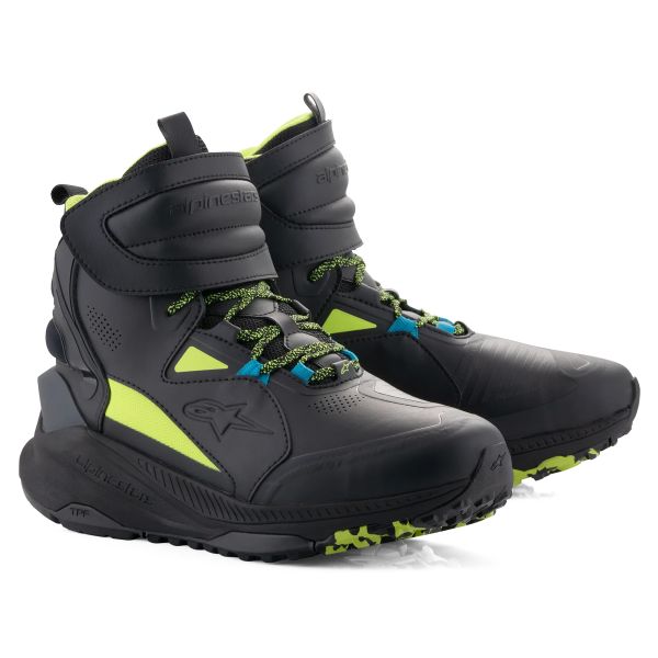 Motorradschuhe Alpinestars Speedstreet Black Lime Blue Ocean Motorradschuhe Alpinestars Speedstreet Black Lime Blue Ocean