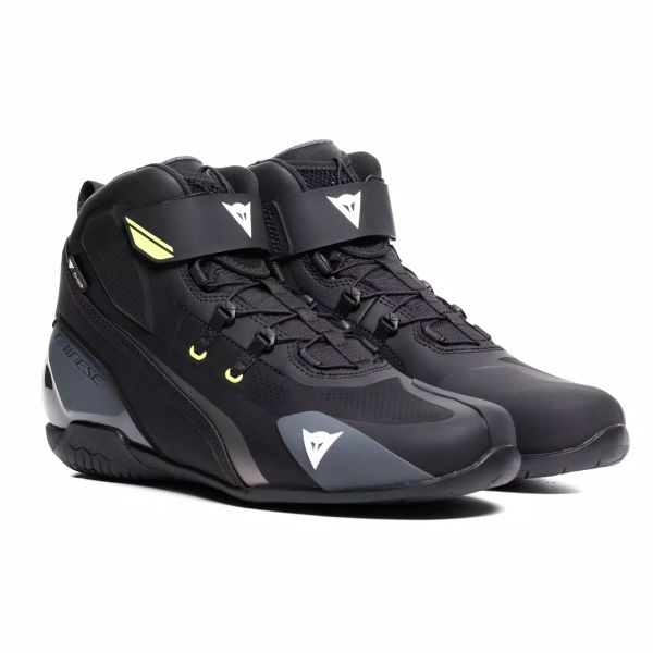 Motorradschuhe Dainese Herian D-WP Black White Yellow Fluo