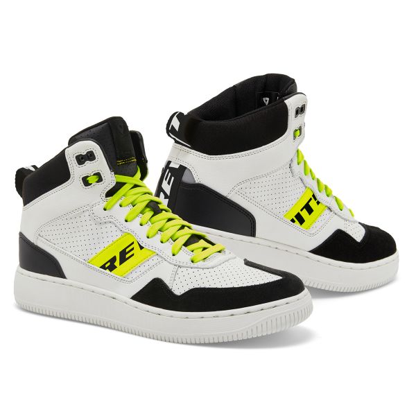 Motorrad Sportschuhe REV'IT Pacer White Neon Yellow Motorrad Sportschuhe REV'IT Pacer White Neon Yellow