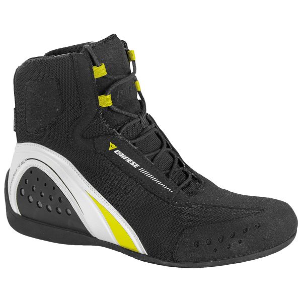 Motorradschuhe Dainese Motorshoe D-WP Black White Yellow Fluo