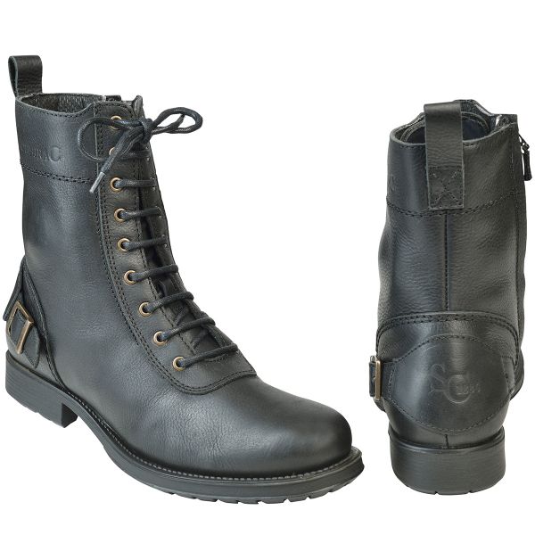 Motorradschuhe Soubirac Old School Black