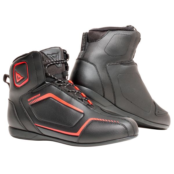 Motorradschuhe Dainese Raptors D-WP Black Fluo Red