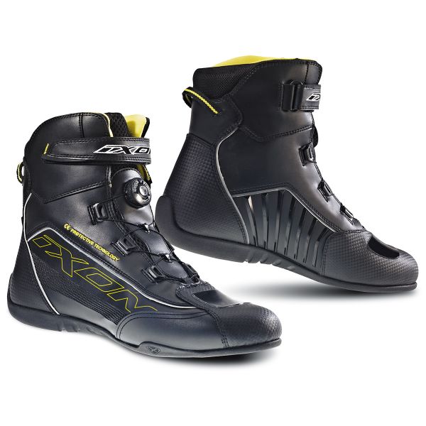 Motorradschuhe Ixon Reactor Schwarz Gelb