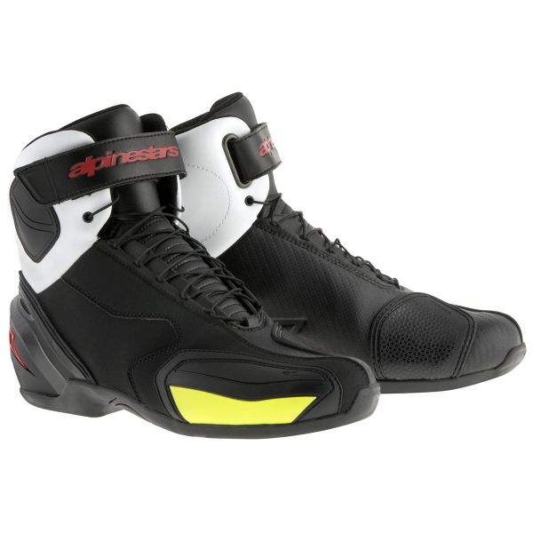 Motorradschuhe Alpinestars SP-1 Boot Black White Red Yellow Fluo