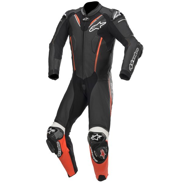 Motorrad-Lederkombi Alpinestars Atem V3 Suit Black Red Fluo White