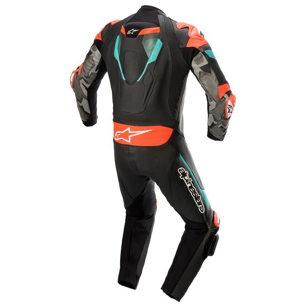 Alpinestars Atem V4 Suit 1 PC Black Petrol Red Fluo