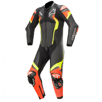 Motorrad-Lederkombi Alpinestars Atem V4 Suit 1 PC Black Red Yellow Fluo