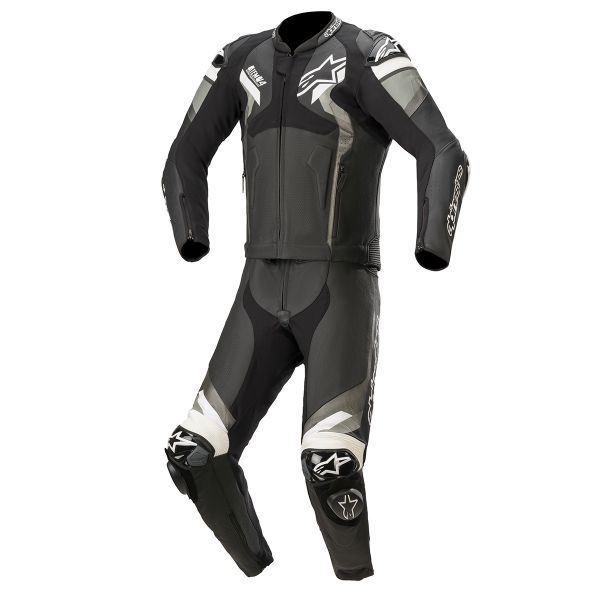Motorrad-Lederkombi Alpinestars Atem V4 Suit 2 PC Black Gray White