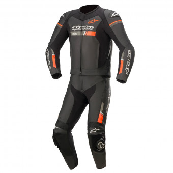 Motorrad-Lederkombi Alpinestars GP Force Chaser 2 PC Black Red Fluo