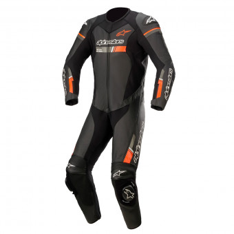 Motorrad-Lederkombi Alpinestars GP Force Chaser Black Red Fluo