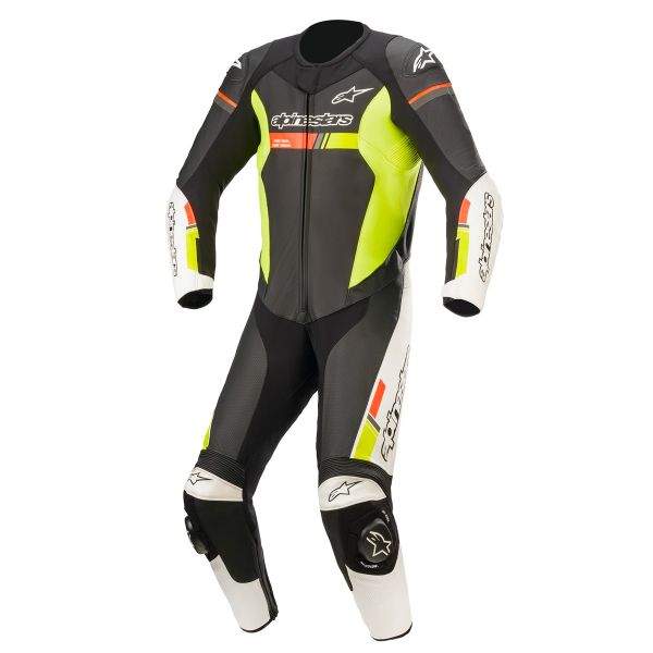 Motorrad-Lederkombi Alpinestars GP Force Chaser Black White Red Fluo Yellow Motorrad-Lederkombi Alpinestars GP Force Chaser Black White Red Fluo Yellow