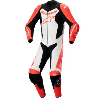 Motorrad-Lederkombi Alpinestars GP Force Lurv 1PC Red Fluo White Black
