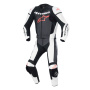 Motorrad-Lederkombi Alpinestars GP Force Lurv 2PC Black White Red Fluo