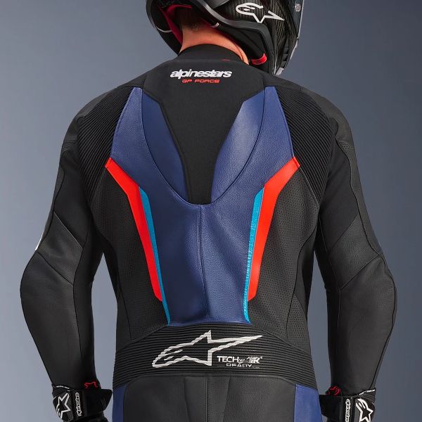 Alpinestars GP Force V2 Leather Suit 1PC Black Blue Red Fluo