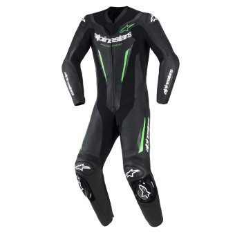 Motorrad-Lederkombi Alpinestars GP Force V2 Leather Suit 1PC Black Green