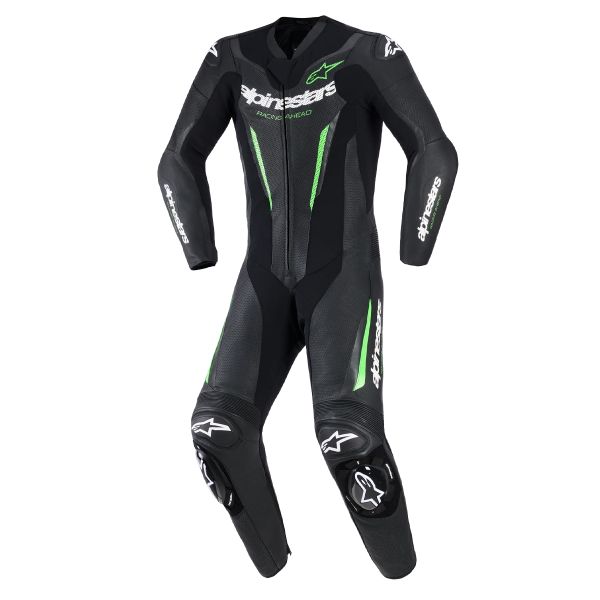 Motorrad-Lederkombi Alpinestars GP Force V2 Leather Suit 1PC Black Green