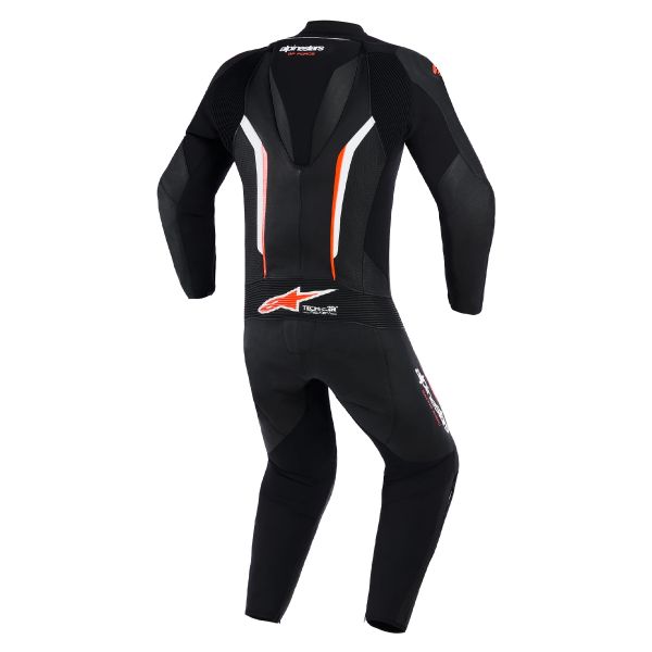 Alpinestars GP Force V2 Leather Suit 1PC Black White Red Fluo