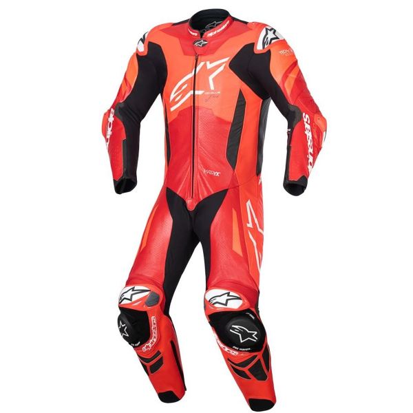 Motorrad-Lederkombi Alpinestars GP Plus V4 Sprint 1PC Red Fluo Mid Red White Motorrad-Lederkombi Alpinestars GP Plus V4 Sprint 1PC Red Fluo Mid Red White