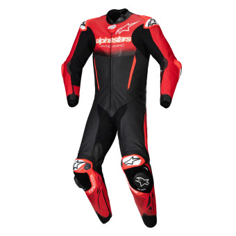Motorrad-Lederkombi Alpinestars GP-R7 1PC Black Mid Red