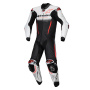 Motorrad-Lederkombi Alpinestars GP-R7 1PC White Black Red Fluo