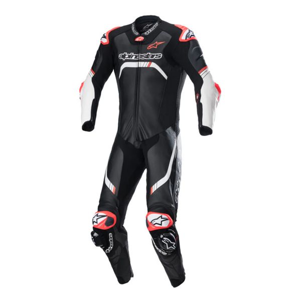 Motorrad-Lederkombi Alpinestars GP Tech V4 Black White