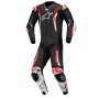 Motorrad-Lederkombi Alpinestars GP Tech V5 1 PC Leather Suit Black White Red Fluo