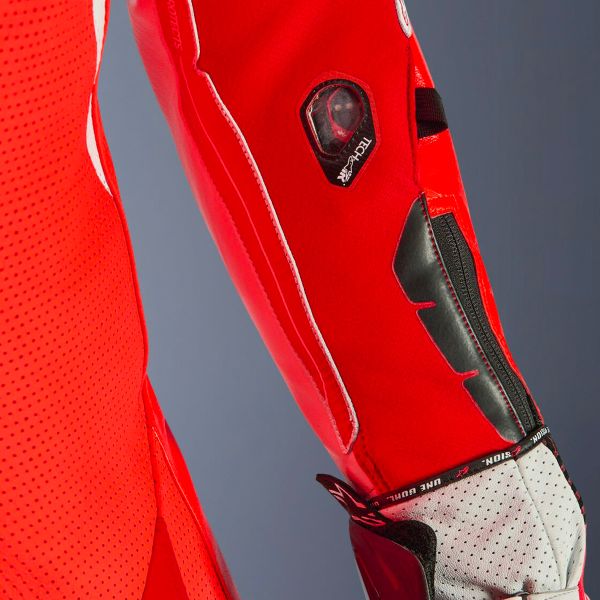 Alpinestars GP Tech V5 1 PC Leather Suit Red Fluo Bright Red White