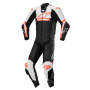 Motorrad-Lederkombi Alpinestars Missile V2 Ward 1PC Black White Red Fluo