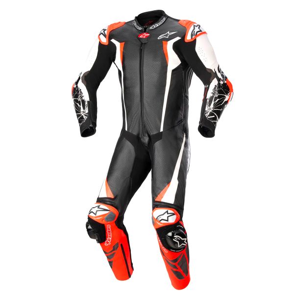 Motorrad-Lederkombi Alpinestars Racing Absolute V2 1PC Black White Red Fluo Motorrad-Lederkombi Alpinestars Racing Absolute V2 1PC Black White Red Fluo
