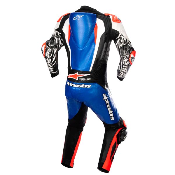 Alpinestars racing Absolute V2 1PC Metallic Blue Black White Red Fluo