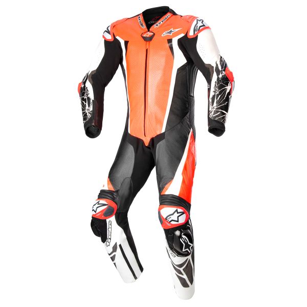 Motorrad-Lederkombi Alpinestars racing Absolute V2 1PC Red Fluo White Black Motorrad-Lederkombi Alpinestars racing Absolute V2 1PC Red Fluo White Black