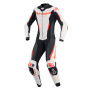 Motorrad-Lederkombi Alpinestars Stella GP-R7 1PC Leather Suit White Black Red Fluo