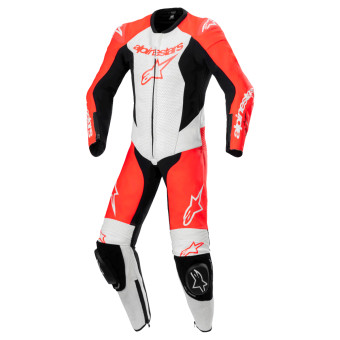 Motorrad-Lederkombi Alpinestars Youth GP Plus V2 1PC Red Fluo White Black